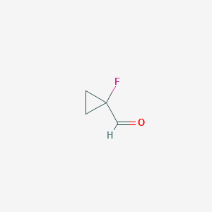 molecular formula C4H5FO B2891840 1-Fluorocyclopropane-1-carbaldehyde CAS No. 134645-39-9
