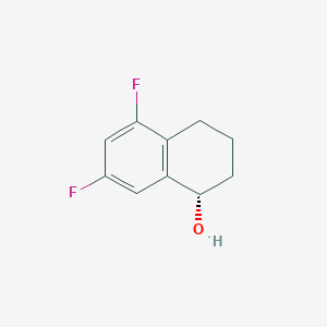 molecular formula C10H10F2O B2891844 (1S)-5,7-二氟-1,2,3,4-四氢萘-1-醇 CAS No. 1568073-28-8