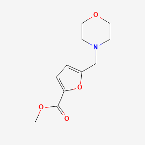 molecular formula C11H15NO4 B2891848 5-Morpholin-4-ylmethyl-furan-2-carboxylic acid methyl ester CAS No. 26095-04-5