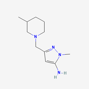 molecular formula C11H20N4 B2891858 1-methyl-3-[(3-methylpiperidin-1-yl)methyl]-1H-pyrazol-5-amine CAS No. 1285480-57-0