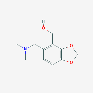 molecular formula C11H15NO3 B289187 {5-[(Dimethylamino)methyl]-1,3-benzodioxol-4-yl}methanol 