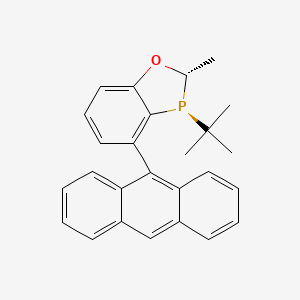 molecular formula C26H25OP B2891870 (2S,3S)-4-(Anthracen-9-yl)-3-(tert-butyl)-2-methyl-2,3-dihydrobenzo[d][1,3]oxaphosphole CAS No. 1884594-02-8