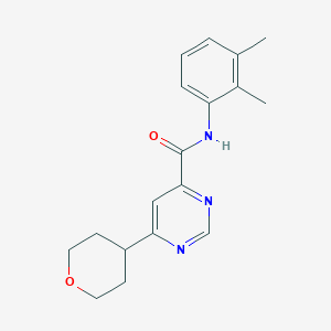 molecular formula C18H21N3O2 B2891882 N-(2,3-Dimethylphenyl)-6-(oxan-4-yl)pyrimidine-4-carboxamide CAS No. 2415499-64-6