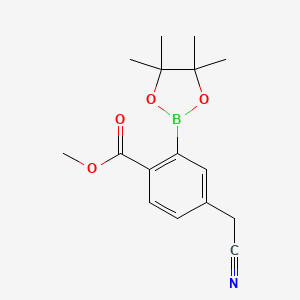 molecular formula C16H20BNO4 B2891889 4-(氰基甲基)-2-(4,4,5,5-四甲基-1,3,2-二氧杂硼烷-2-基)苯甲酸甲酯 CAS No. 2287195-46-2
