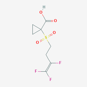 molecular formula C8H9F3O4S B2891892 1-[(3,4,4-三氟-3-丁烯基)磺酰基]环丙烷羧酸 CAS No. 478247-83-5
