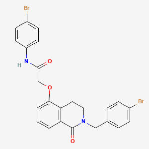 molecular formula C24H20Br2N2O3 B2891894 N-(4-bromophenyl)-2-[[2-[(4-bromophenyl)methyl]-1-oxo-3,4-dihydroisoquinolin-5-yl]oxy]acetamide CAS No. 850904-34-6