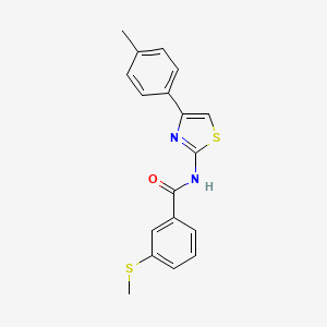 molecular formula C18H16N2OS2 B2891908 3-(甲硫基)-N-(4-(对甲苯基)噻唑-2-基)苯甲酰胺 CAS No. 896356-18-6
