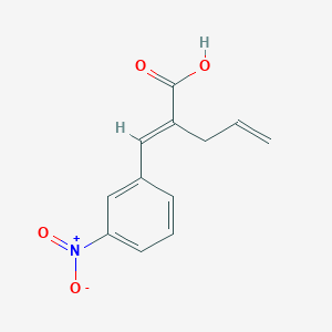 molecular formula C12H11NO4 B289191 2-{3-Nitrobenzylidene}-4-pentenoic acid 
