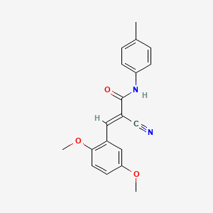 molecular formula C19H18N2O3 B2891918 (2E)-2-cyano-3-(2,5-dimethoxyphenyl)-N-(4-methylphenyl)acrylamide CAS No. 344949-89-9