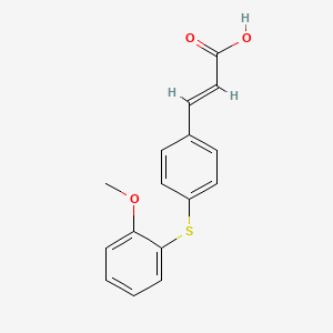 molecular formula C16H14O3S B2891922 (E)-3-(4-(2-Methoxyphenylthio)phenyl)acrylic acid CAS No. 951624-15-0