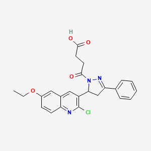 4-(5-(2-chloro-6-ethoxyquinolin-3-yl)-3-phenyl-4,5-dihydro-1H-pyrazol-1-yl)-4-oxobutanoic acid