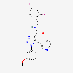 molecular formula C22H17F2N5O2 B2891925 N-(2,4-difluorobenzyl)-1-(3-methoxyphenyl)-5-(pyridin-3-yl)-1H-1,2,3-triazole-4-carboxamide CAS No. 1251672-67-9
