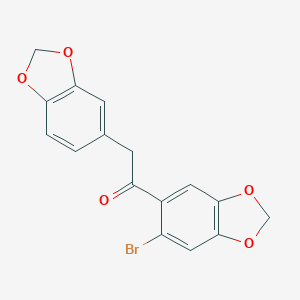 molecular formula C16H11BrO5 B289194 2-(1,3-Benzodioxol-5-yl)-1-(6-bromo-1,3-benzodioxol-5-yl)ethanone 