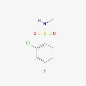 molecular formula C7H7ClFNO2S B2891947 2-chloro-4-fluoro-N-methylbenzene-1-sulfonamide CAS No. 1098391-40-2