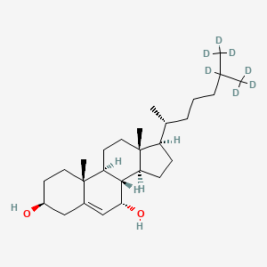 molecular formula C27H46O2 B2891956 (3S,7S,8S,9S,10R,13R,14S,17R)-10,13-dimethyl-17-[(2R)-6,7,7,7-tetradeuterio-6-(trideuteriomethyl)heptan-2-yl]-2,3,4,7,8,9,11,12,14,15,16,17-dodecahydro-1H-cyclopenta[a]phenanthrene-3,7-diol CAS No. 349553-94-2
