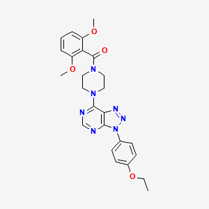 molecular formula C25H27N7O4 B2891965 (2,6-二甲氧基苯基)(4-(3-(4-乙氧基苯基)-3H-[1,2,3]三唑并[4,5-d]嘧啶-7-基)哌嗪-1-基)甲苯酮 CAS No. 920207-31-4