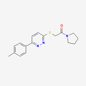 molecular formula C17H19N3OS B2891985 1-(Pyrrolidin-1-yl)-2-((6-(p-tolyl)pyridazin-3-yl)thio)ethanone CAS No. 893976-33-5