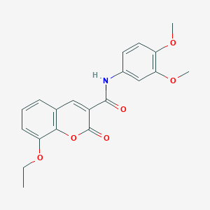 molecular formula C20H19NO6 B2892026 N-(3,4-dimethoxyphenyl)-8-ethoxy-2-oxo-2H-chromene-3-carboxamide CAS No. 774591-29-6