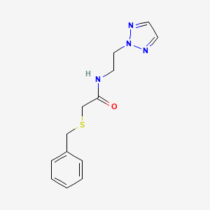 molecular formula C13H16N4OS B2892061 N-(2-(2H-1,2,3-三唑-2-基)乙基)-2-(苄硫基)乙酰胺 CAS No. 2097919-71-4
