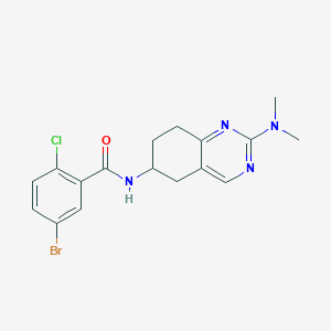 molecular formula C17H18BrClN4O B2892073 5-bromo-2-chloro-N-[2-(dimethylamino)-5,6,7,8-tetrahydroquinazolin-6-yl]benzamide CAS No. 2097867-95-1