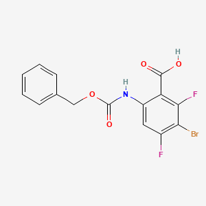 3-Bromo-2,4-difluoro-6-(phenylmethoxycarbonylamino)benzoic acid