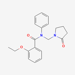 molecular formula C20H22N2O3 B2892085 2-乙氧基-N-[(2-氧代吡咯烷-1-基)甲基]-N-苯基苯甲酰胺 CAS No. 852155-17-0