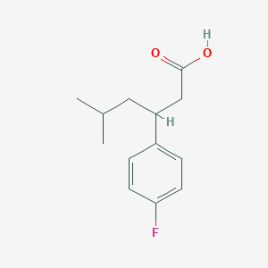 molecular formula C13H17FO2 B2892090 3-(4-Fluorophenyl)-5-methylhexanoic acid CAS No. 1225331-29-2