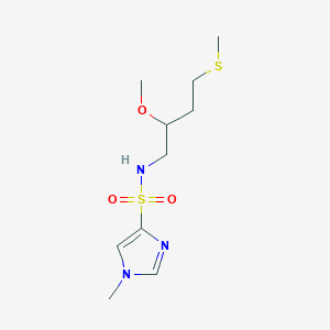molecular formula C10H19N3O3S2 B2892098 N-(2-Methoxy-4-methylsulfanylbutyl)-1-methylimidazole-4-sulfonamide CAS No. 2309574-45-4