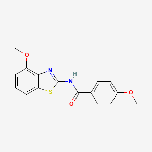 molecular formula C16H14N2O3S B2892104 4-Methoxy-N-(4-methoxybenzo[d]thiazol-2-yl)benzamide CAS No. 295361-98-7