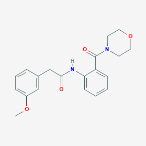 molecular formula C20H22N2O4 B289211 2-(3-methoxyphenyl)-N-[2-(4-morpholinylcarbonyl)phenyl]acetamide 