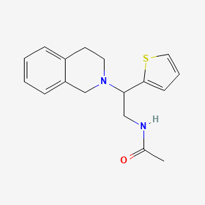 N-(2-(3,4-dihydroisoquinolin-2(1H)-yl)-2-(thiophen-2-yl)ethyl)acetamide