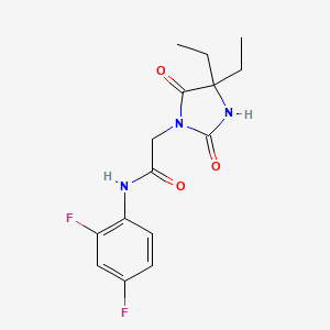 2-(4,4-diethyl-2,5-dioxoimidazolidin-1-yl)-N-(2,4-difluorophenyl)acetamide