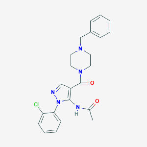 N-[4-[(4-benzyl-1-piperazinyl)carbonyl]-1-(2-chlorophenyl)-1H-pyrazol-5-yl]acetamide