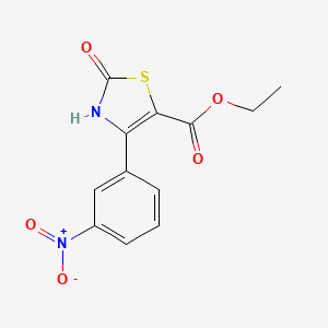 4-(3-Nitro-phenyl)-2-oxo-2,3-dihydro-thiazole-5-carboxylic acid ethyl ester