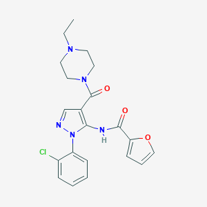 N-{1-(2-chlorophenyl)-4-[(4-ethyl-1-piperazinyl)carbonyl]-1H-pyrazol-5-yl}-2-furamide