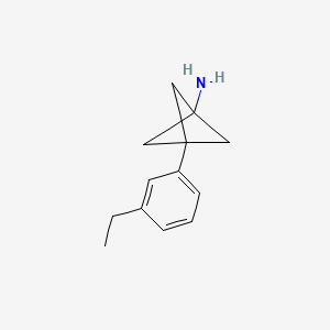 molecular formula C13H17N B2892175 3-(3-Ethylphenyl)bicyclo[1.1.1]pentan-1-amine CAS No. 2287312-47-2