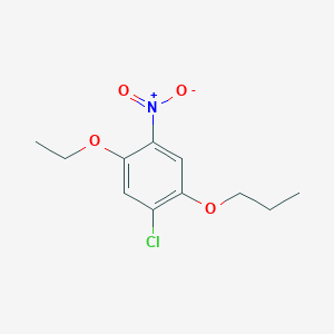 molecular formula C11H14ClNO4 B2892189 1-Chloro-5-ethoxy-4-nitro-2-propoxybenzene CAS No. 196804-02-1