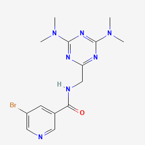 N-((4,6-bis(dimethylamino)-1,3,5-triazin-2-yl)methyl)-5-bromonicotinamide