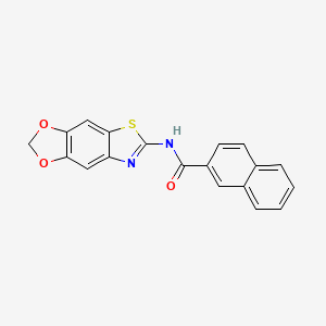 molecular formula C19H12N2O3S B2892191 N-([1,3]dioxolo[4,5-f][1,3]benzothiazol-6-yl)naphthalene-2-carboxamide CAS No. 892849-91-1