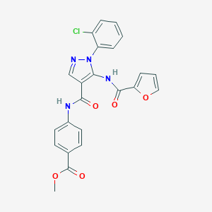 methyl 4-({[1-(2-chlorophenyl)-5-(2-furoylamino)-1H-pyrazol-4-yl]carbonyl}amino)benzoate