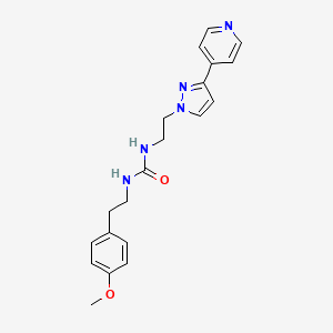 molecular formula C20H23N5O2 B2892201 1-(4-methoxyphenethyl)-3-(2-(3-(pyridin-4-yl)-1H-pyrazol-1-yl)ethyl)urea CAS No. 1448060-35-2