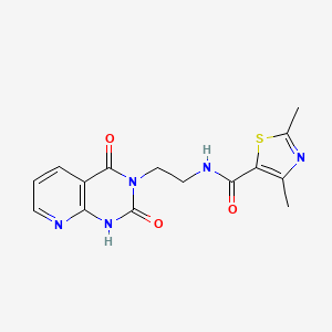 molecular formula C15H15N5O3S B2892213 N-(2-(2,4-dioxo-1,2-dihydropyrido[2,3-d]pyrimidin-3(4H)-yl)ethyl)-2,4-dimethylthiazole-5-carboxamide CAS No. 2034504-35-1