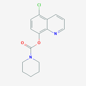 molecular formula C15H15ClN2O2 B2892223 1-Piperidinecarboxylic acid (5-chloro-8-quinolinyl) ester CAS No. 347370-60-9