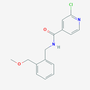 molecular formula C15H15ClN2O2 B2892232 2-chloro-N-{[2-(methoxymethyl)phenyl]methyl}pyridine-4-carboxamide CAS No. 1147374-95-5