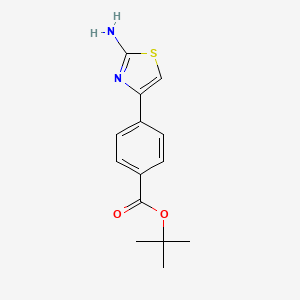 molecular formula C14H16N2O2S B2892236 Tert-butyl 4-(2-amino-1,3-thiazol-4-yl)benzoate CAS No. 2287279-50-7