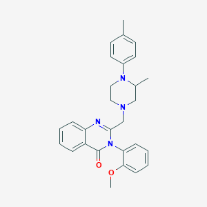 molecular formula C28H30N4O2 B289224 3-(2-methoxyphenyl)-2-{[3-methyl-4-(4-methylphenyl)-1-piperazinyl]methyl}-4(3H)-quinazolinone 