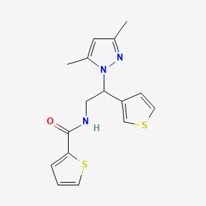 N-(2-(3,5-dimethyl-1H-pyrazol-1-yl)-2-(thiophen-3-yl)ethyl)thiophene-2-carboxamide