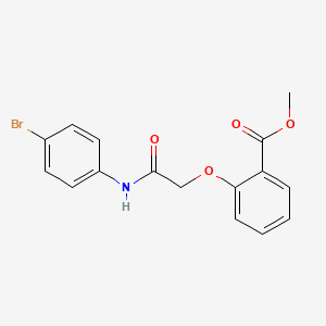 molecular formula C16H14BrNO4 B2892248 Methyl 2-(2-((4-bromophenyl)amino)-2-oxoethoxy)benzoate CAS No. 949969-59-9