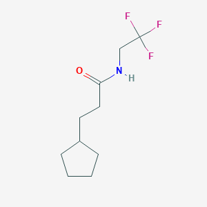molecular formula C10H16F3NO B2892249 3-Cyclopentyl-N-(2,2,2-trifluoroethyl)propanamide CAS No. 2325873-42-3