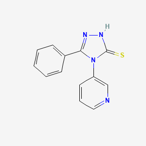 molecular formula C13H10N4S B2892254 5-phenyl-4-(pyridin-3-yl)-4H-1,2,4-triazole-3-thiol CAS No. 929826-32-4